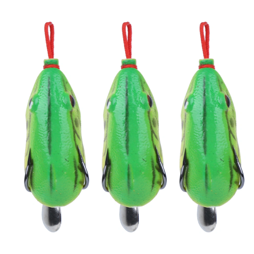 3Pcs Artificial Simulation Soft Sequin Fishing Lure Bait Fishing Accessory 5.5cm5#