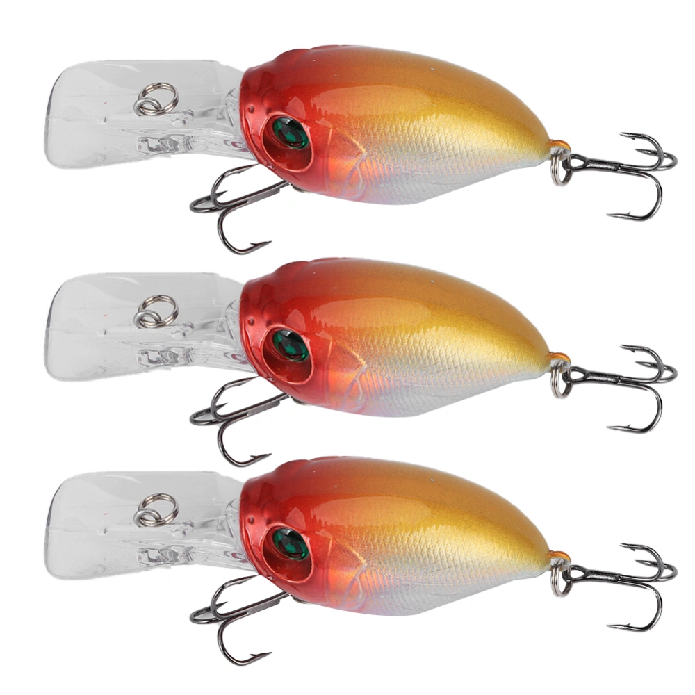 3PCS Deep Diving Scrapper Lure Artificial Simulation Lifelike Bait Fishing Tackle2#