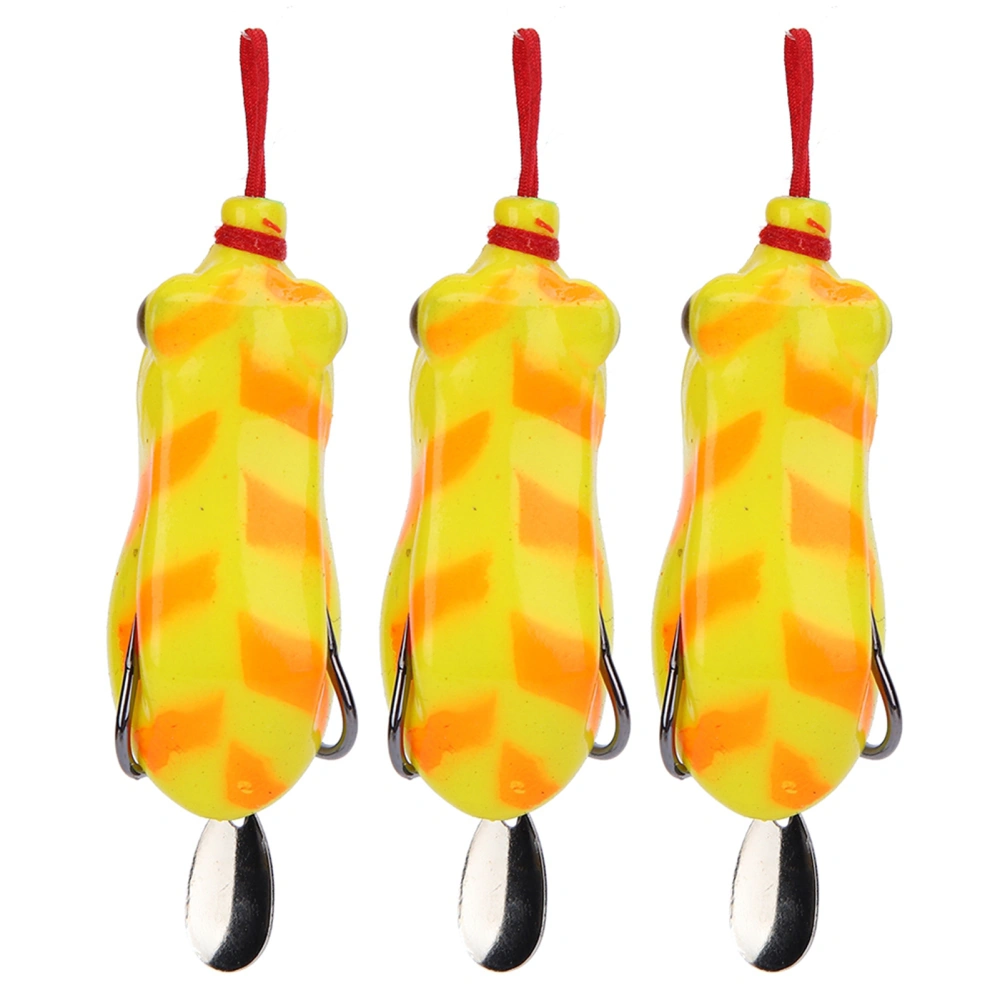 3Pcs Artificial Simulation Soft Sequin Fishing Lure Bait Fishing Accessory 5.5cm5#