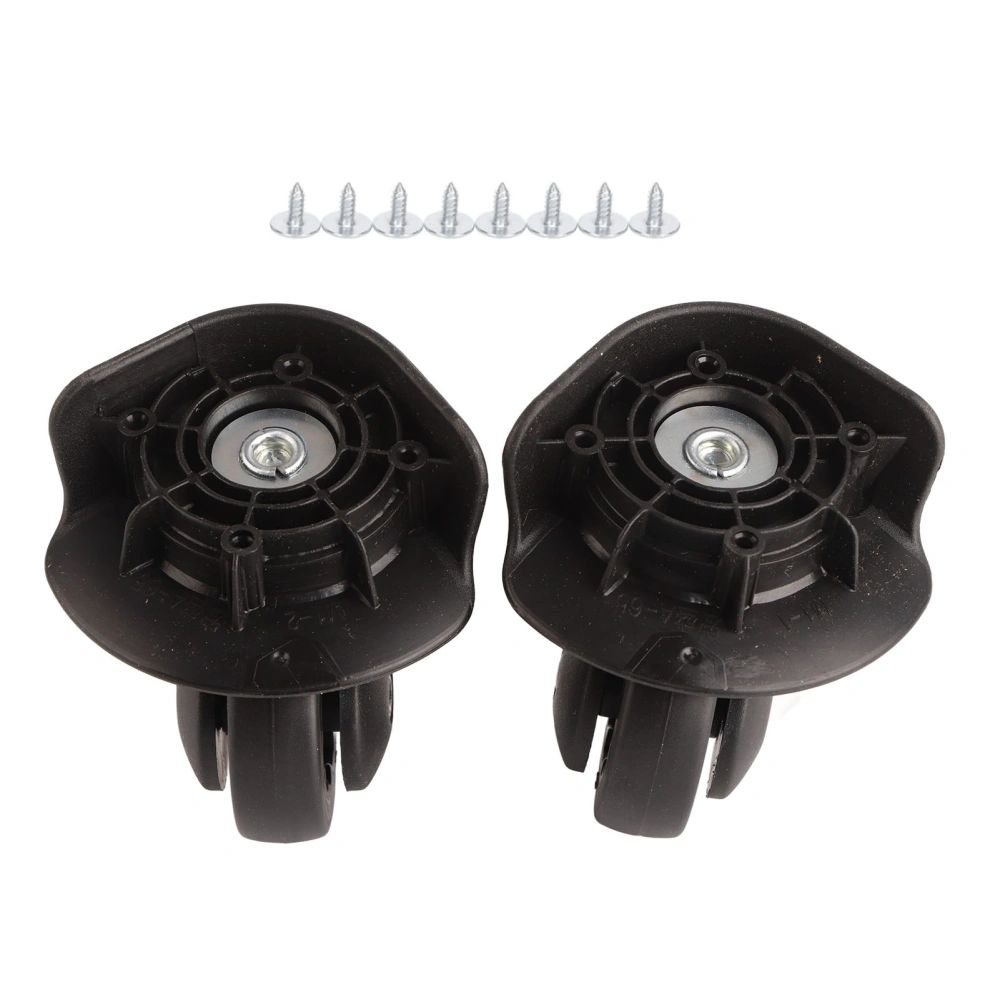 A Pair A65 Black Suitcase Mute Wheel Universal Luggage Replacement Outdoor SuppliesL