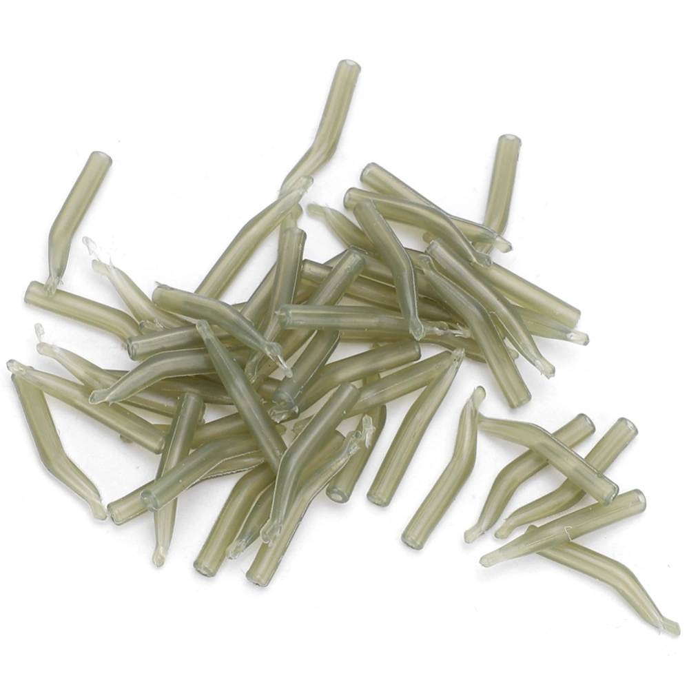 100PCS 20mm PE Anti Tangles Line Aim Hook Sleeve Light Green Carp Fishing Accessory Tackle