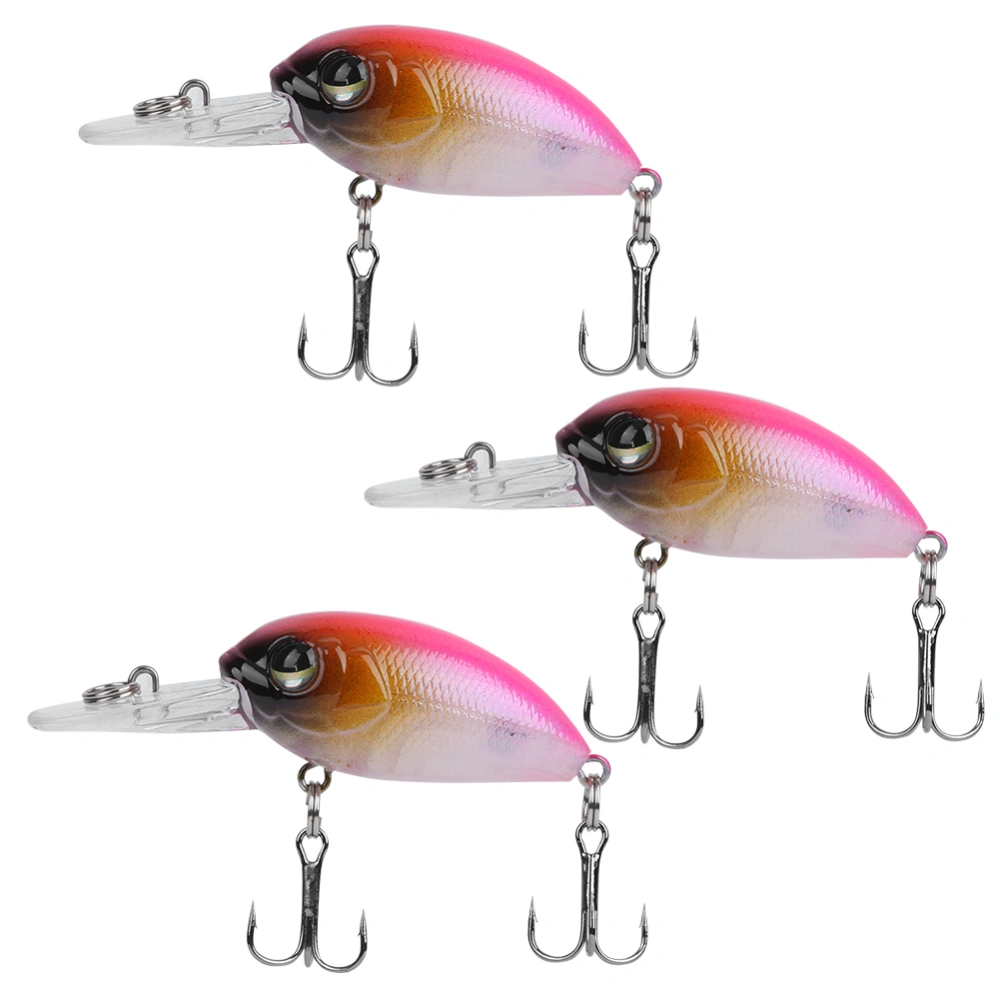 3PCS 6CM/5G Diving 3D Eyes Lure Artificial Simulation Lifelike Bait Fishing Tackle2#