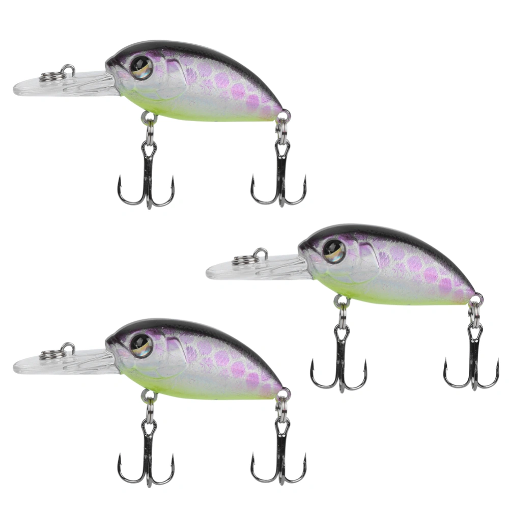 3PCS 6CM/5G Diving 3D Eyes Lure Artificial Simulation Lifelike Bait Fishing Tackle4#