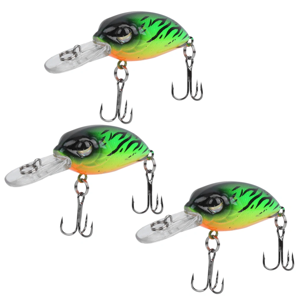 3PCS 6CM/5G Diving 3D Eyes Lure Artificial Simulation Lifelike Bait Fishing Tackle1#