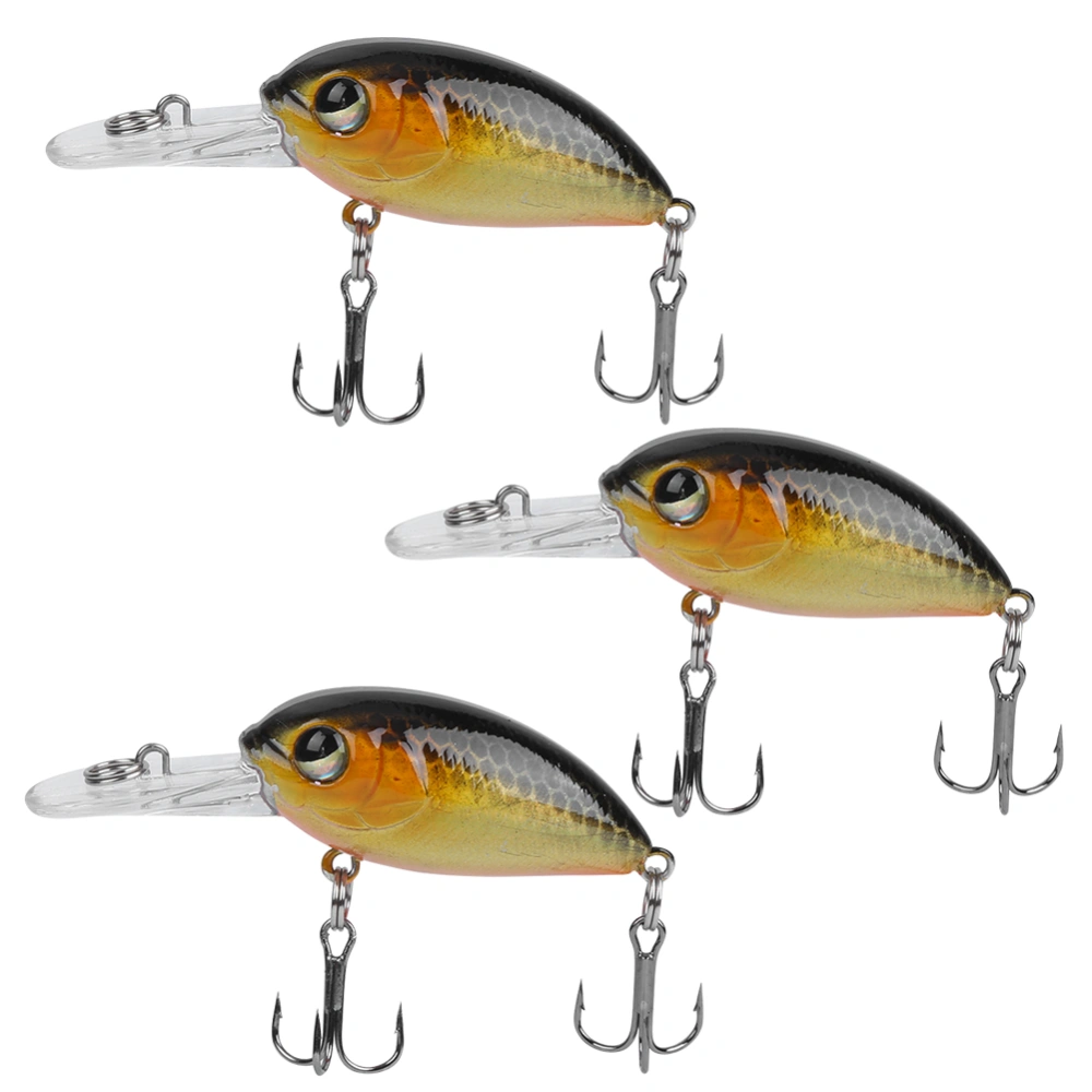 3PCS 6CM/5G Diving 3D Eyes Lure Artificial Simulation Lifelike Bait Fishing Tackle3#