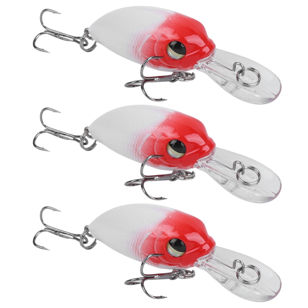 3PCS 6CM/5G Diving 3D Eyes Lure Artificial Simulation Lifelike Bait Fishing Tackle5#