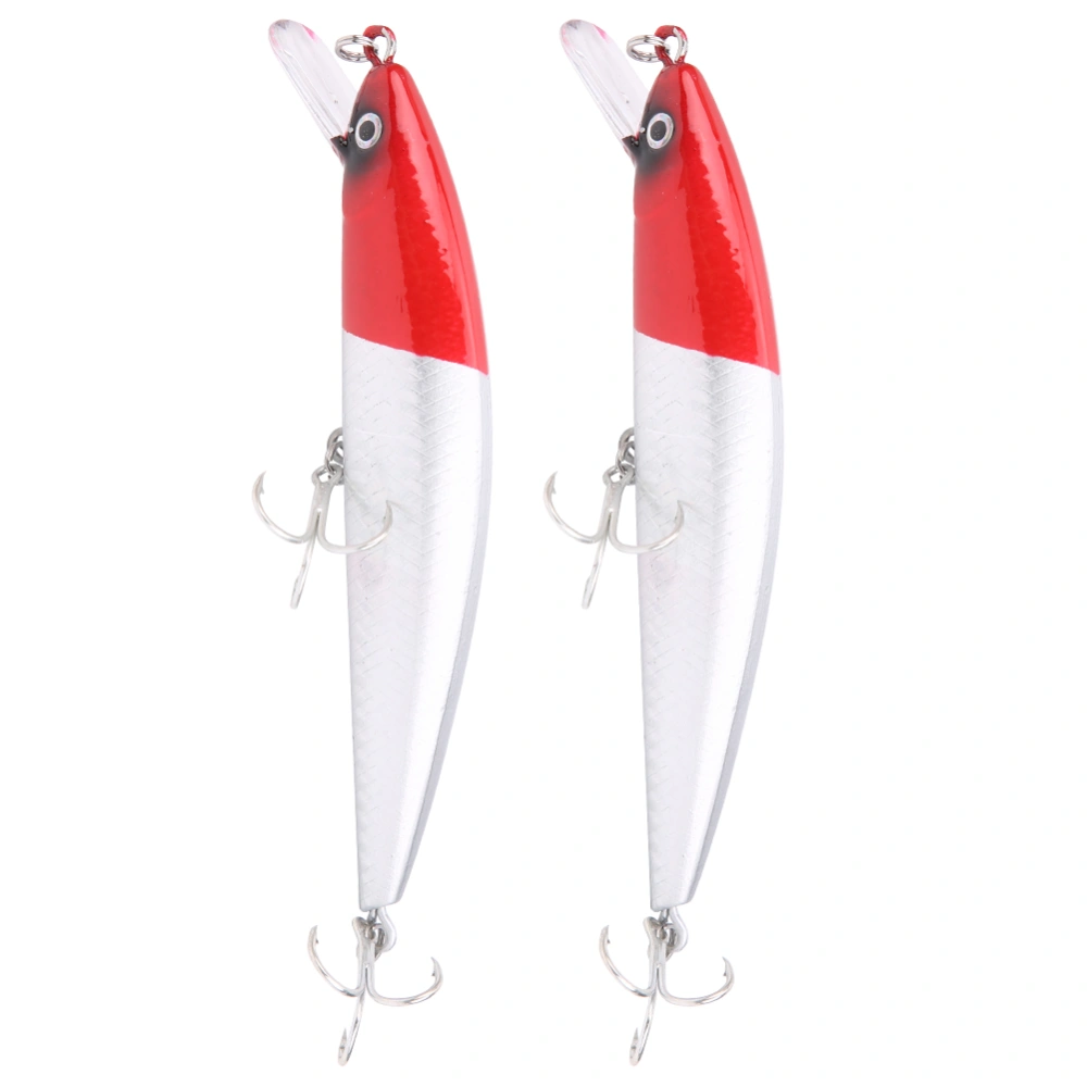 2PCS Sinking Minnow Lure Tongue Plate Artificial Simulation Lifelike Bait Fishing Tackle5#