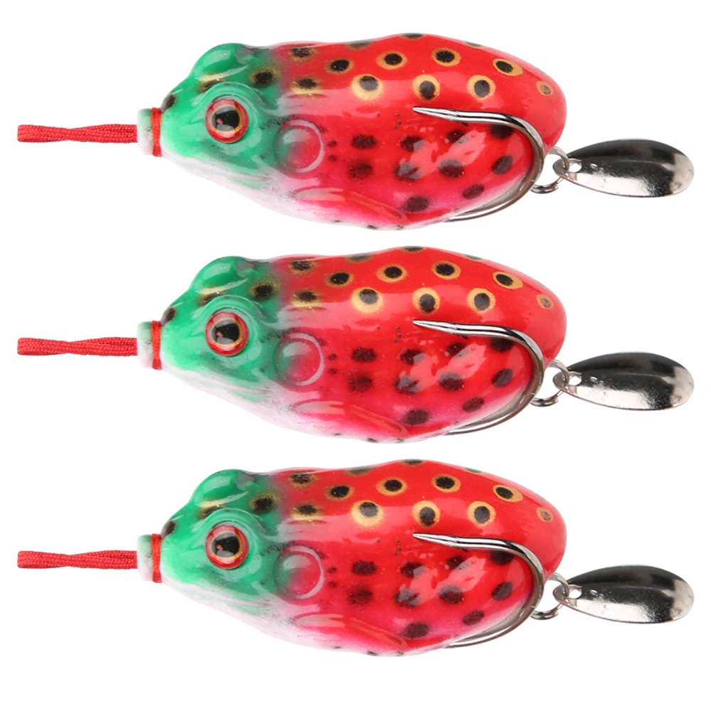 3PCS Sequin Soft Silicone Lure Artificial Simulation Lifelike Bait Fishing Tackle 5.5cm/13g2#