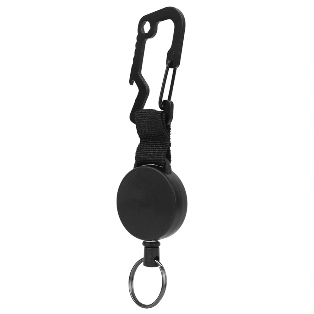 Retractable Key Chain Stainless Steel Wire Fishing Antilost High Elasticity Webbing