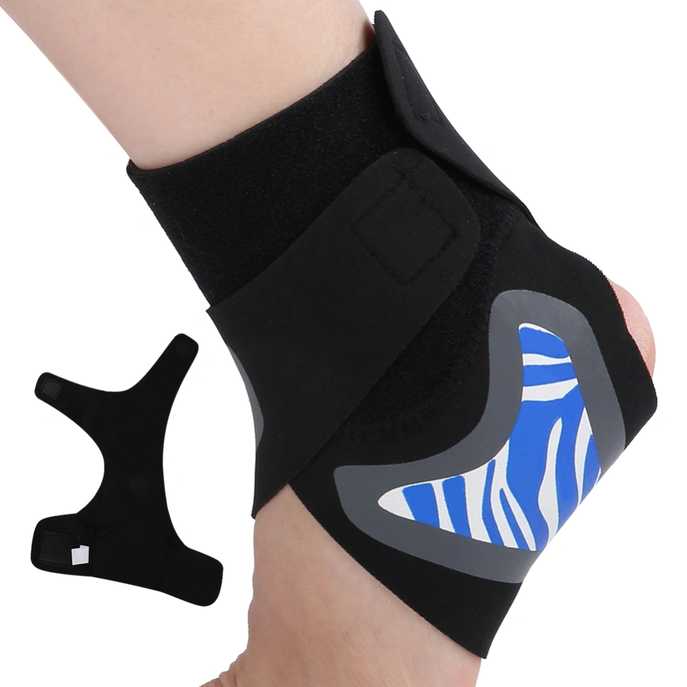 Left Foot Ankle Brace Compression Support Breathable Wrap for Outdoor Sports Climbing Riding BasketballBlue M