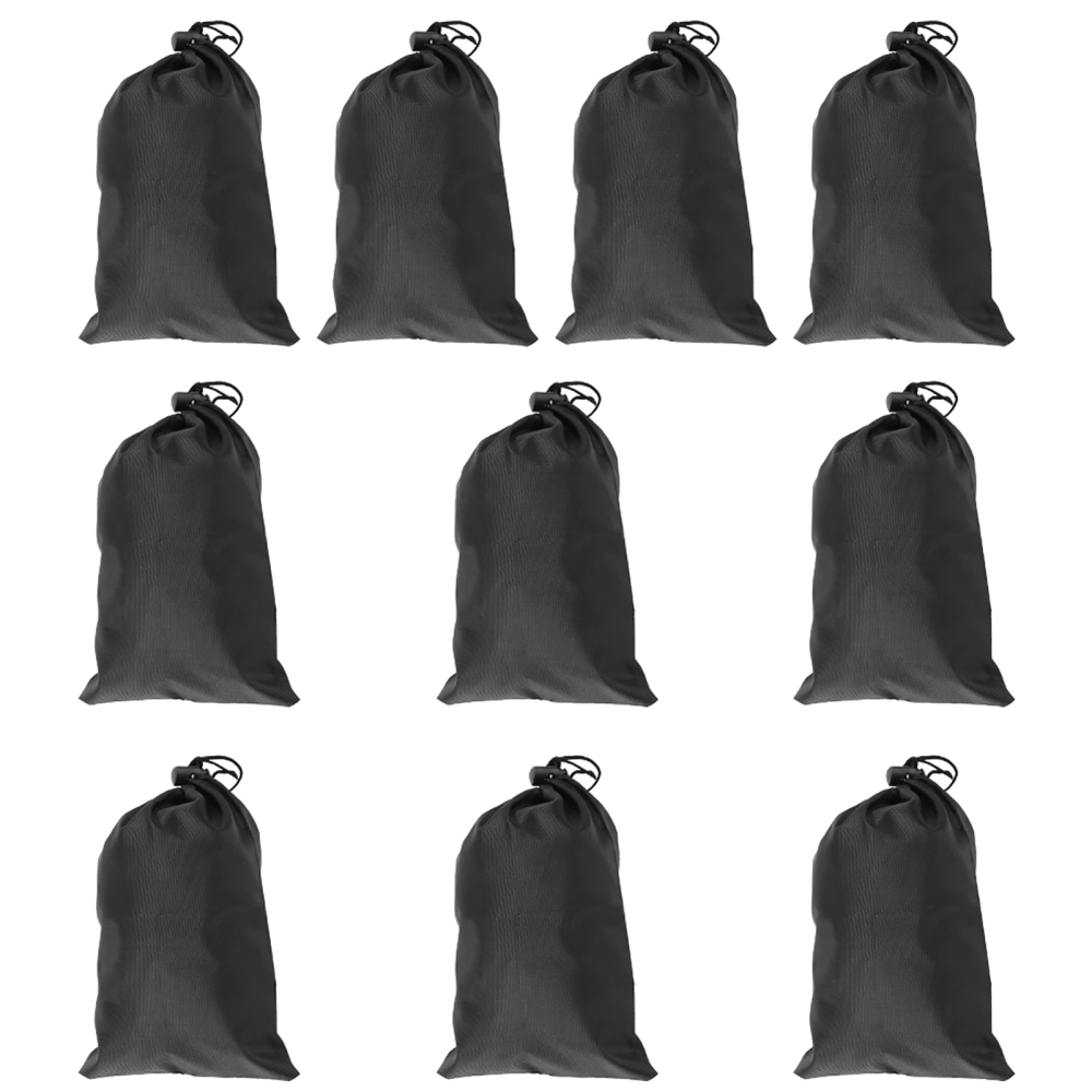 Black Drawstring Carry Bag Polyester Drawstring Pouch Waterproof Skipping Rope Storage Bag