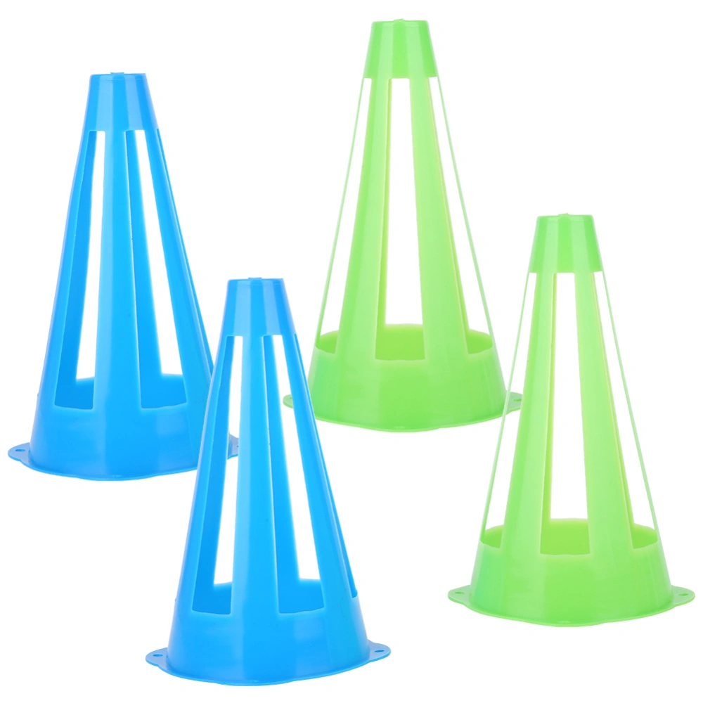 4pcs 9in Hollow Out Football Training Cone with Hole Outdoor Sport Marker Football Barrier