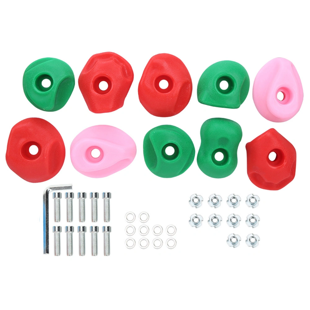 10pcs Climbing Holds MultiColored Large Rock Climbing Holds Outdoor Large Rock Wall Grips(S )