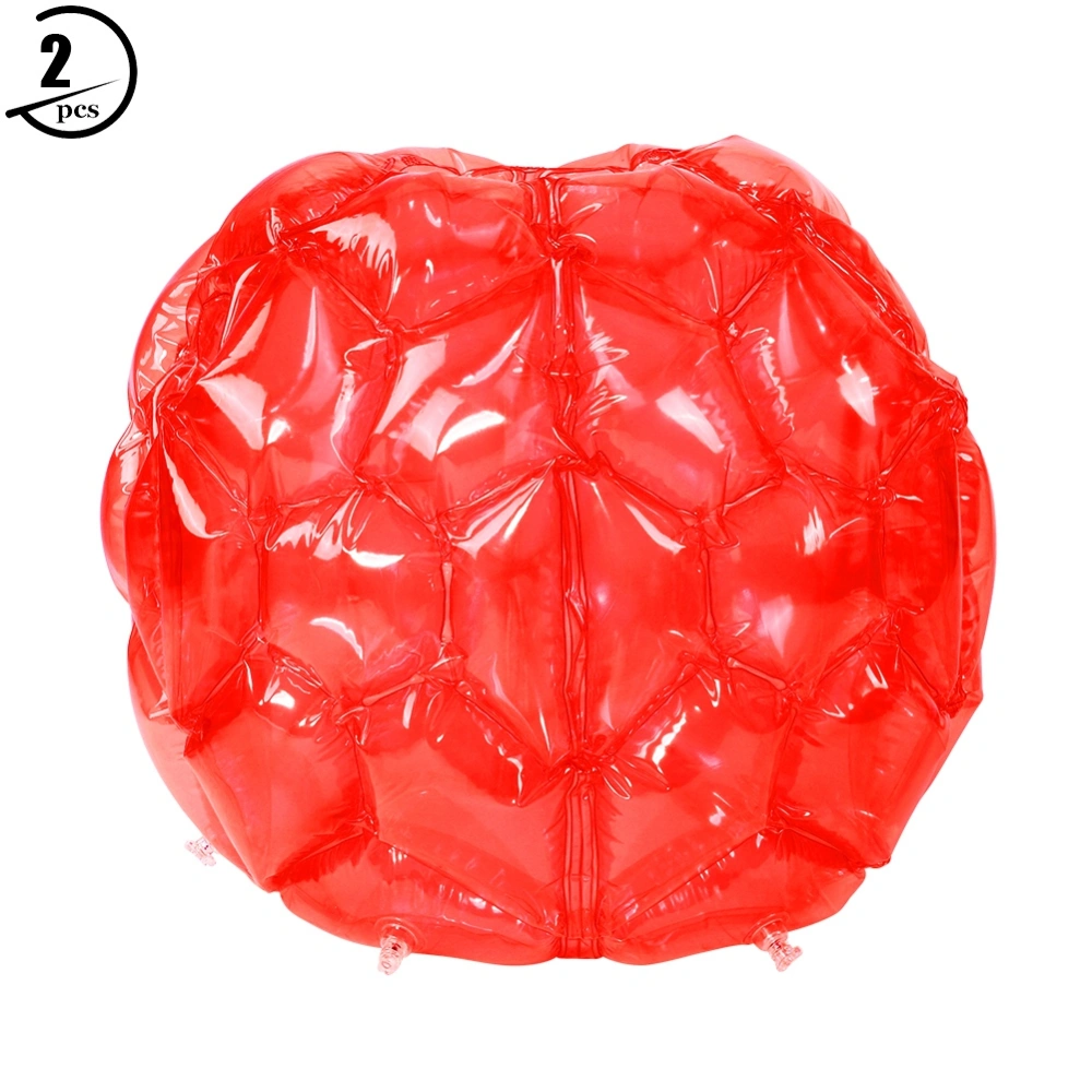 2pcs Wearable Inflatable Bubble PVC Funny Body Ball for Outdoor Play 60*60cm (Red)