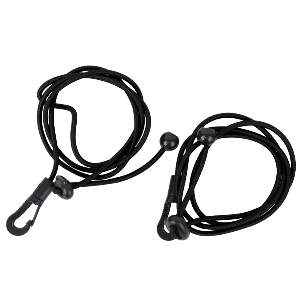 2Pcs 120cm Canoe Dugout Paddle Leash Belt Clamp Safety Fishing Rod Lanyard Holder Surfingblack