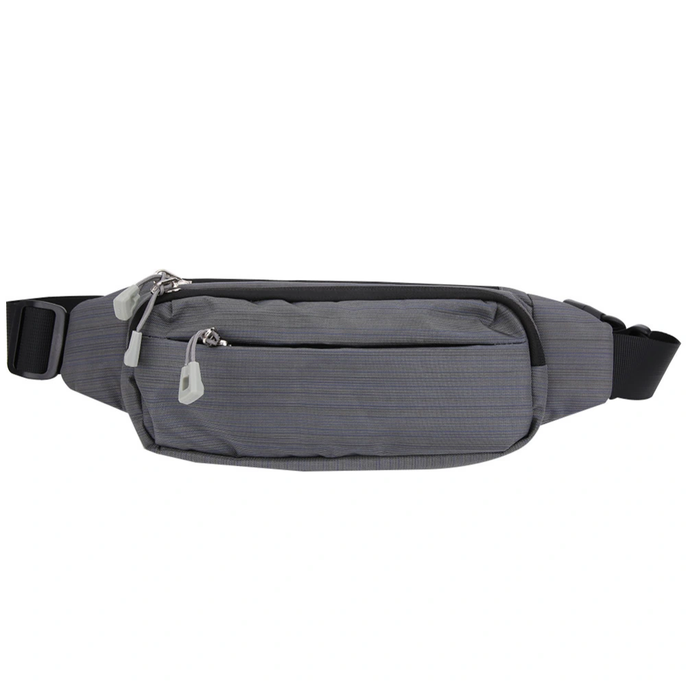 10inch Unisex Waterproof Oxford Fanny Pack Running Belt Bag Waist Bag Pack for Man WomenGray