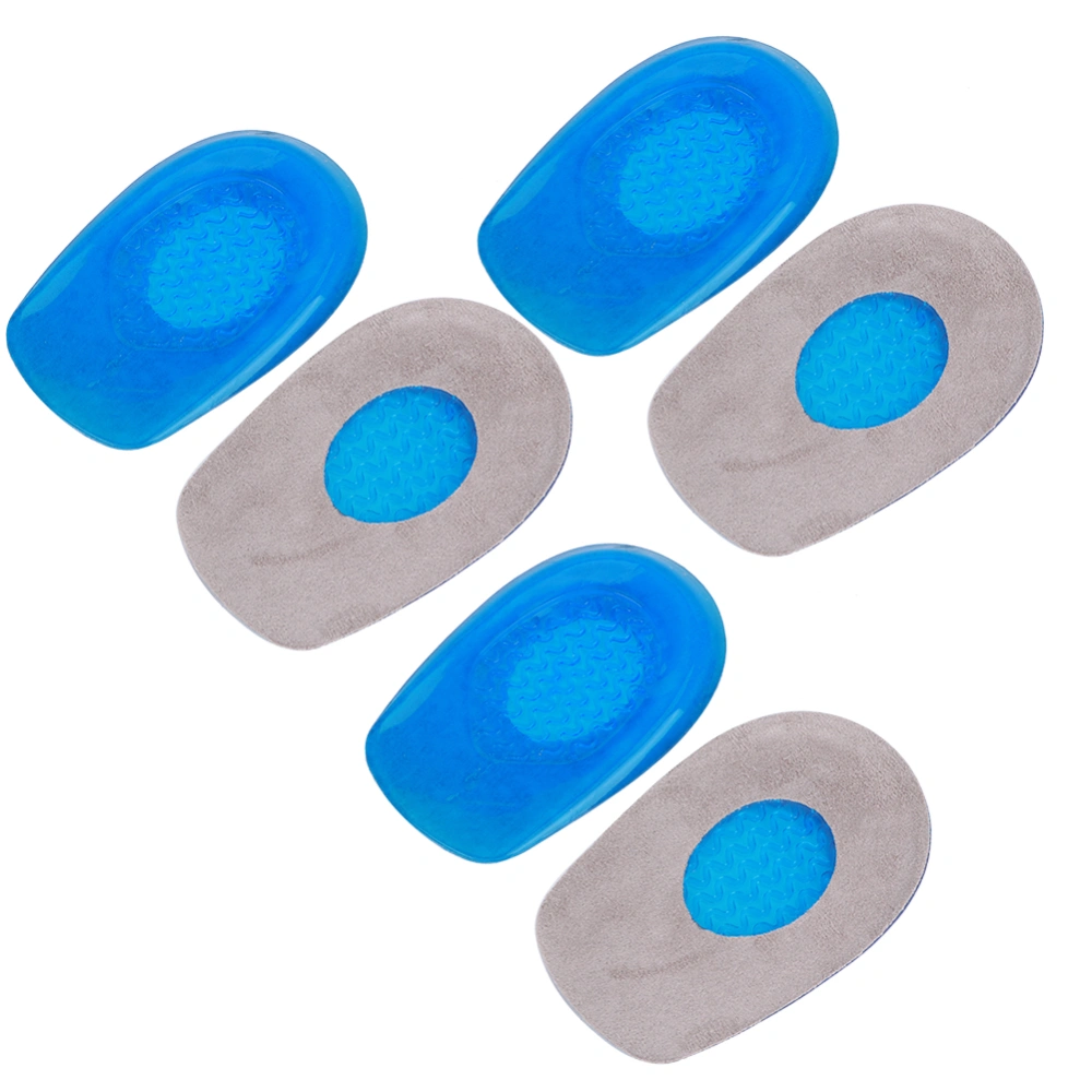 3Pair Insert Heel Up Insole Shoe Lift Foot Care Pad Damping Antalgic Soft SiliconeMen TPE Heel Pad