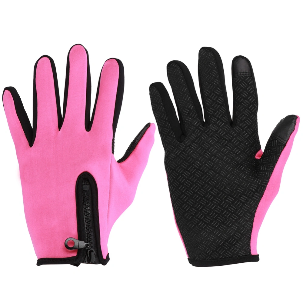 Fleeces Touchscreen Gloves for Outdoor Mountaineering Antislip Waterproof Sports AccesoryXL