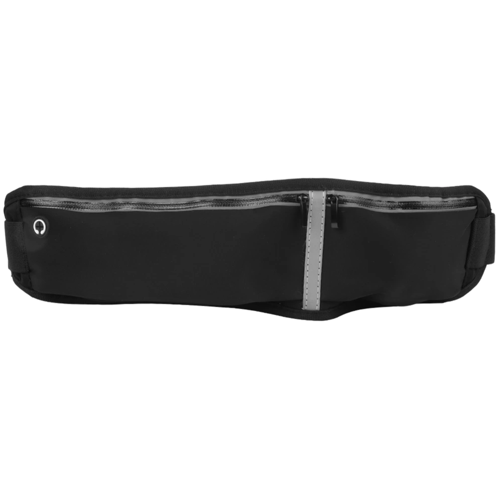 Multifunctional Running Phone Bag Outdoors Fitness Waterproof UltralThin Waist Bag(Black Free Size)