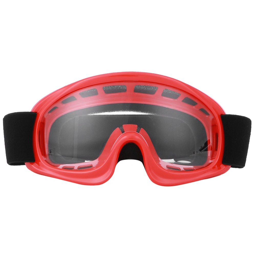 Children Protection Goggles Motorcycle Outdoor Cycling Windproof Anti&#8209;Impact Skiing Glasses(Red )