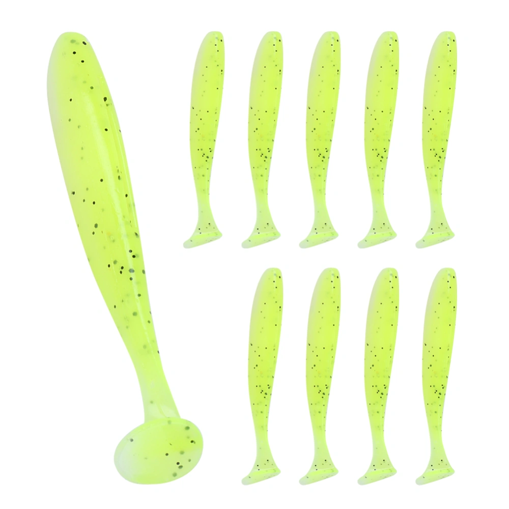 10Pcs 70mm Artificial Simulation Soft Fishing Lure Bait Paddle T Tail Accessories#5