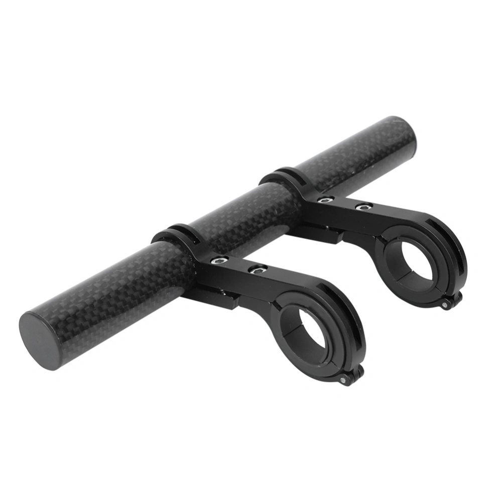 Bike Multifunction Extension Bracket Code Table Light Support Flashlight Stand Carbon Grain Double Clampblack