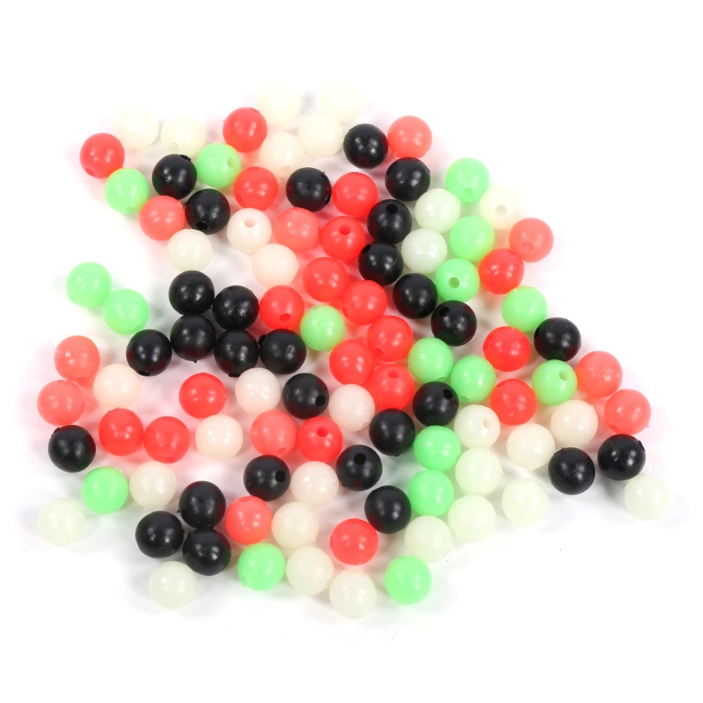 400pcs Rock Fishing Luminous Spacer Beads Colour Mixture Lure Soft Bait Accessory10mm