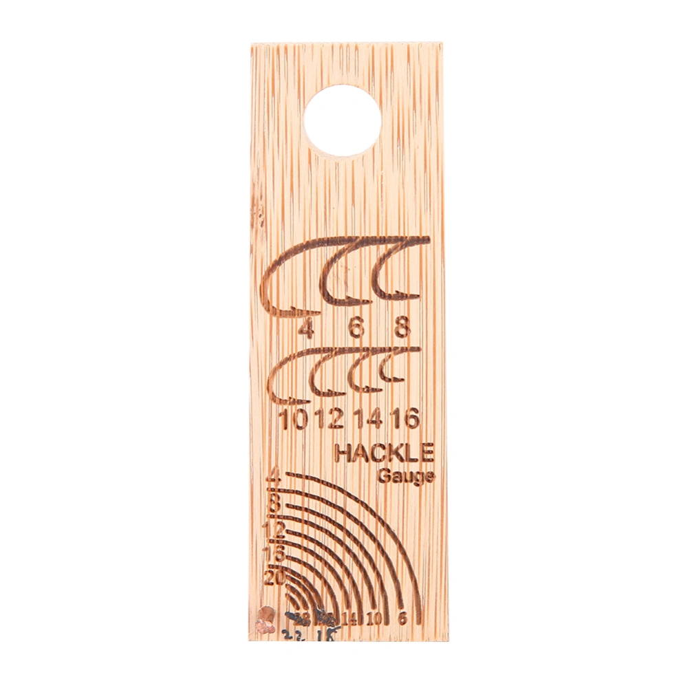 Wooden Lightweight Compact Fish Hook Measuring Contrast Ruler Fishing Tool Accessory