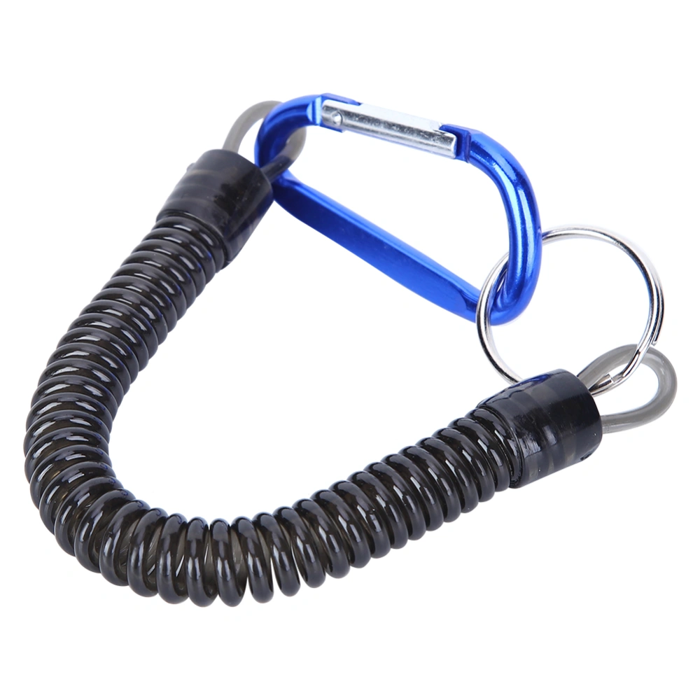 Missing Rope with Carabiner 90cm Flexible Connection Hanging Buckle Anti Lost Strap(Blue Hanging Buckle )