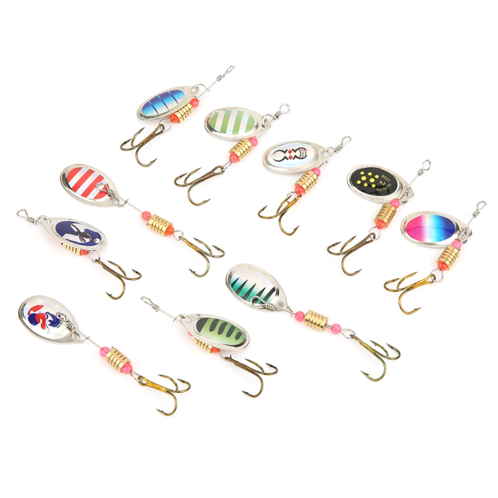 Rotating Metal Sequins Fish Hook Artificial Fishing Lures Bait Fishing Tackle Accessory