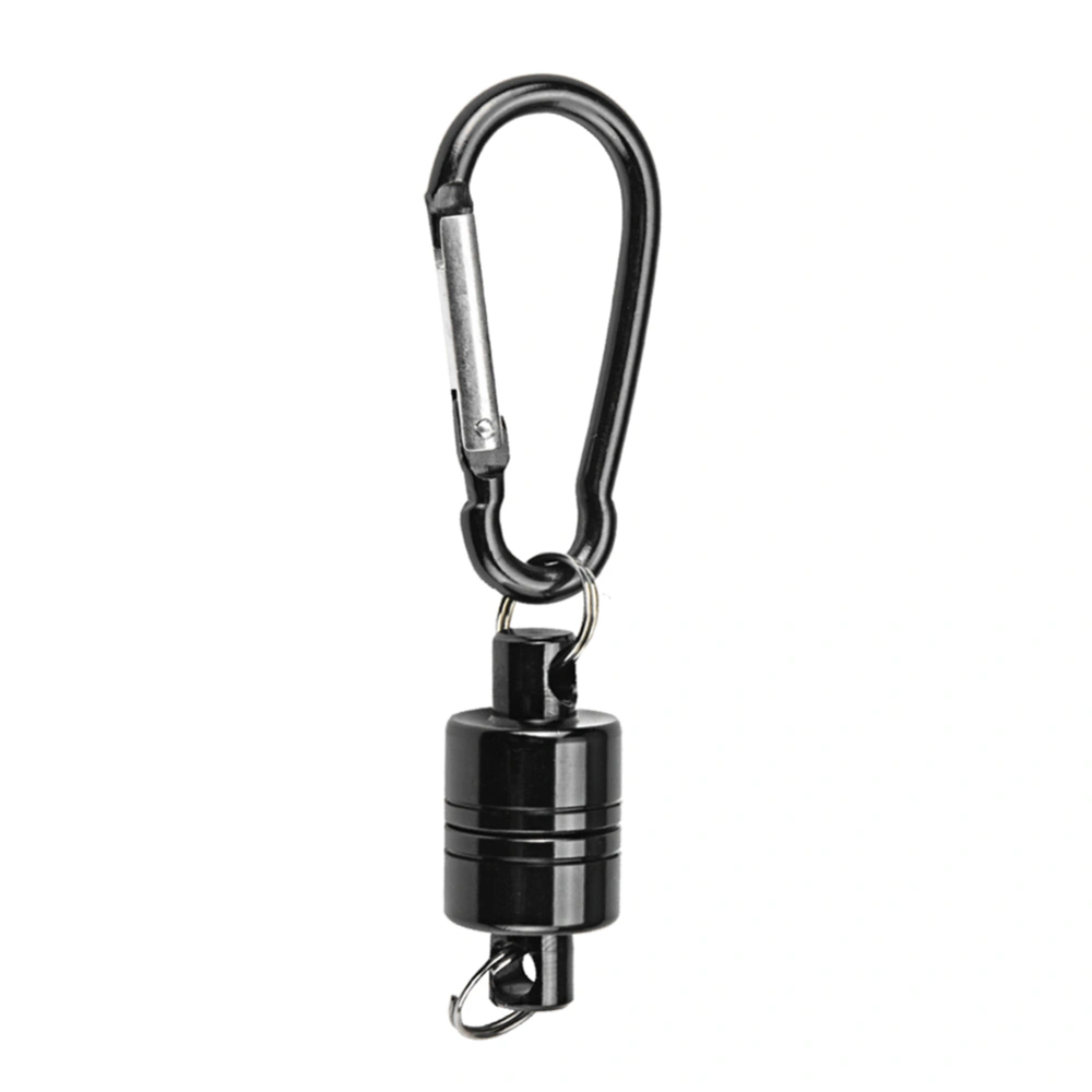 Strong Magnet Carabiner Portable Buckle for Outdoor Fishing Mountaineering Wireless Missing Ropeblack