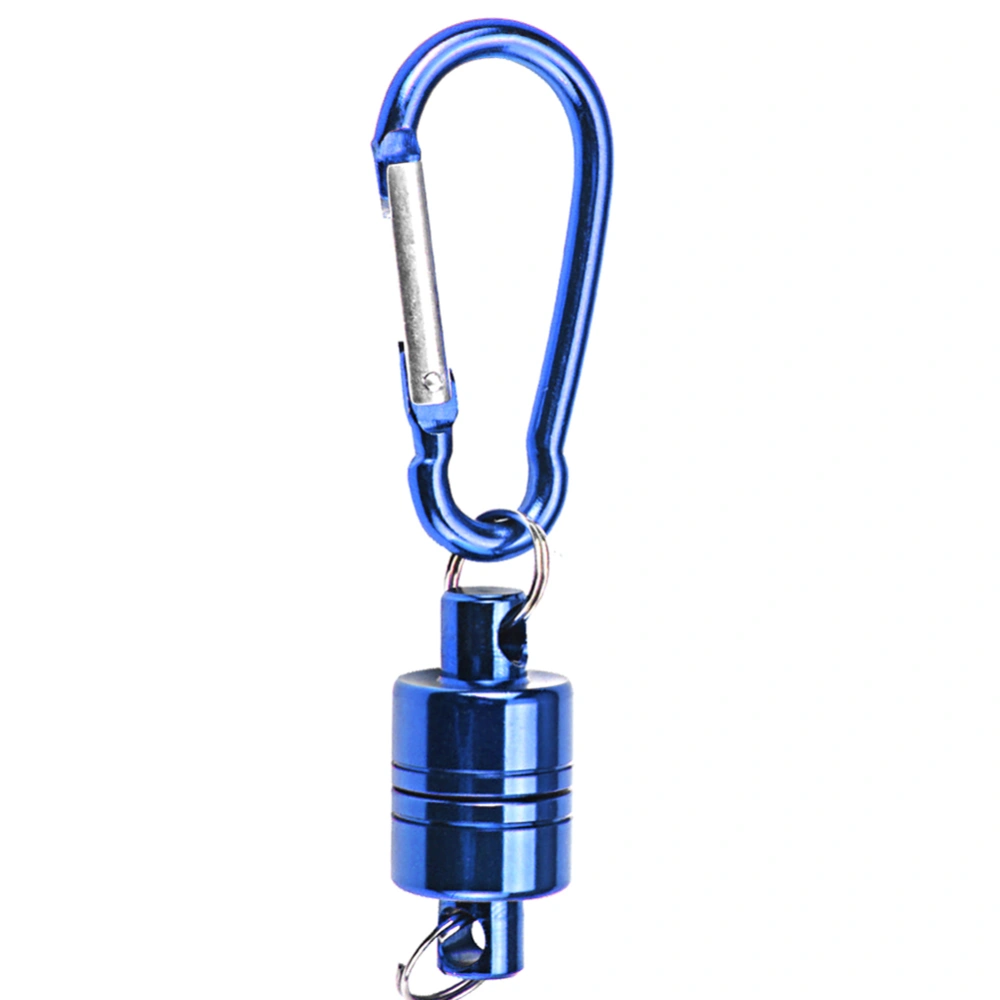 Strong Magnet Carabiner Portable Buckle for Outdoor Fishing Mountaineering Wireless Missing Ropeblue