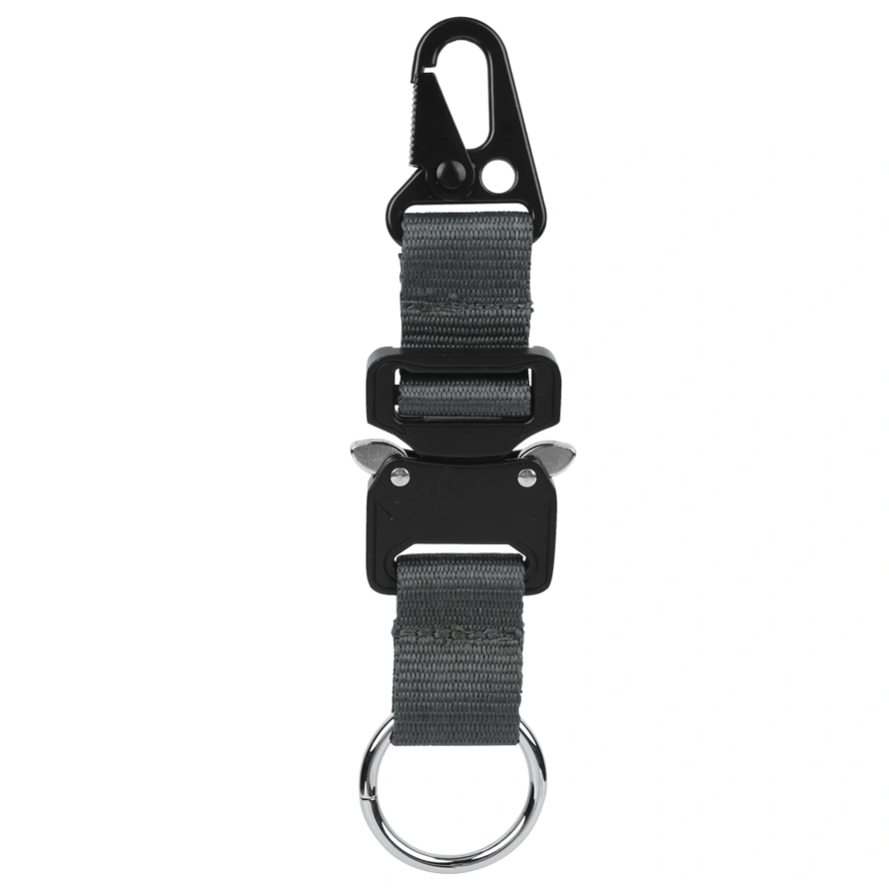 Tactics Durable Nylon Webbing Hanging Buckle Carabiner Zinc Alloy Outdoor Keychain Climbing Hook Hardware AccessoryMilitary Green