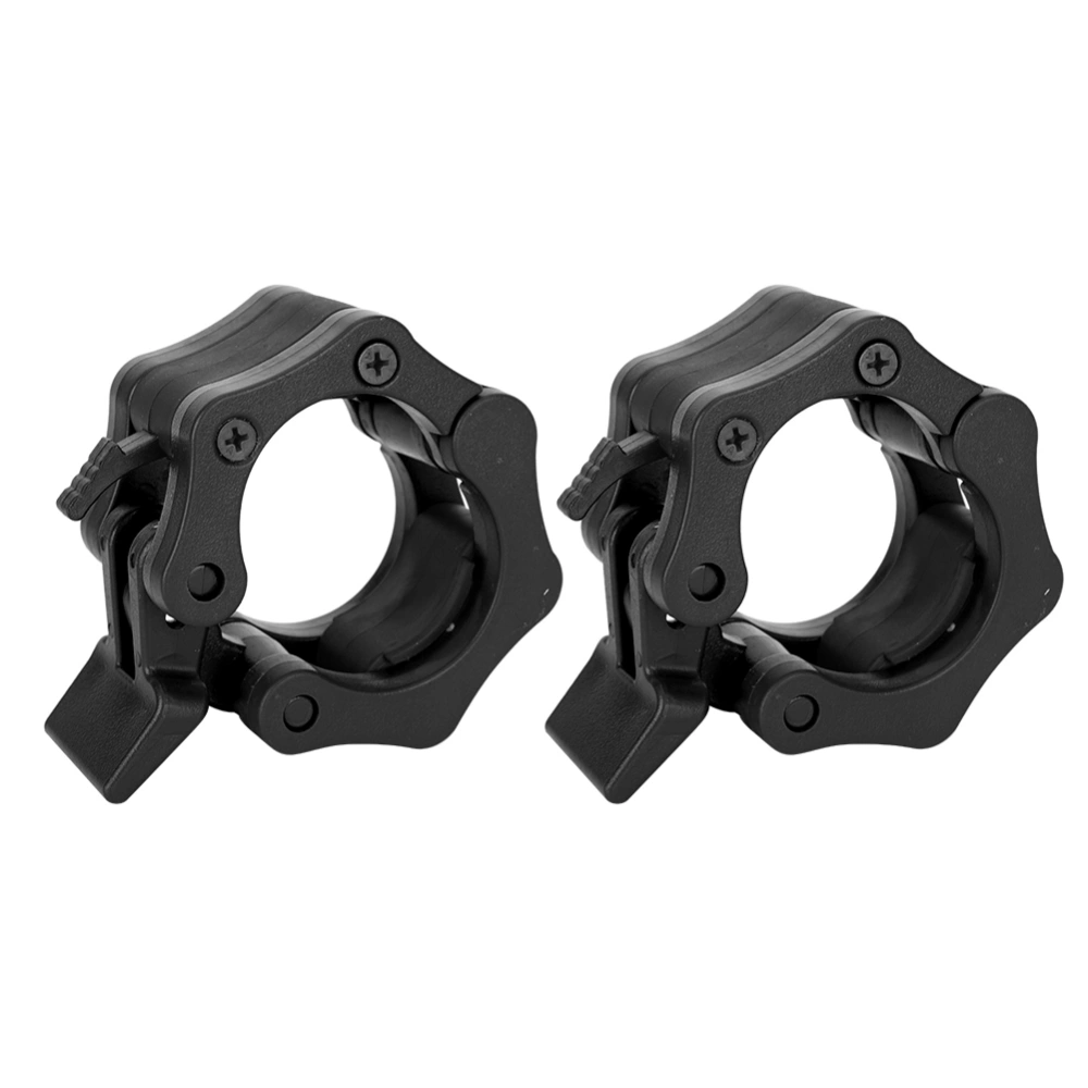 2Pcs Plastic Safe Lock Collars Clip Buckle Weightlifting Barbell Dumbbell Fast Locking Clamp Buckle 50mm Inner Diameterblack