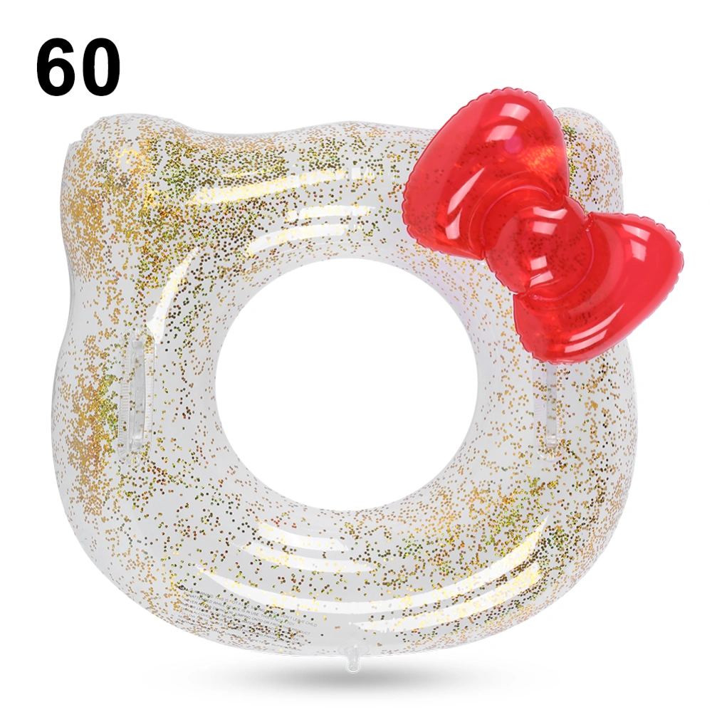 Sequin Red Bowknot Cat Swimming Tube Ring Armpit Life Rings Floating Circle for Girl Baby Cute Shape60cm