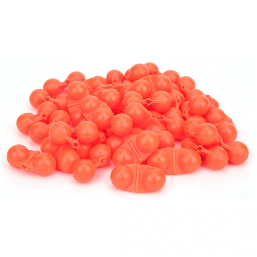 40Pcs Portable ABS Double Rattle Sea Fishing Attractor Bell Beads Accessory for Luring Fishred