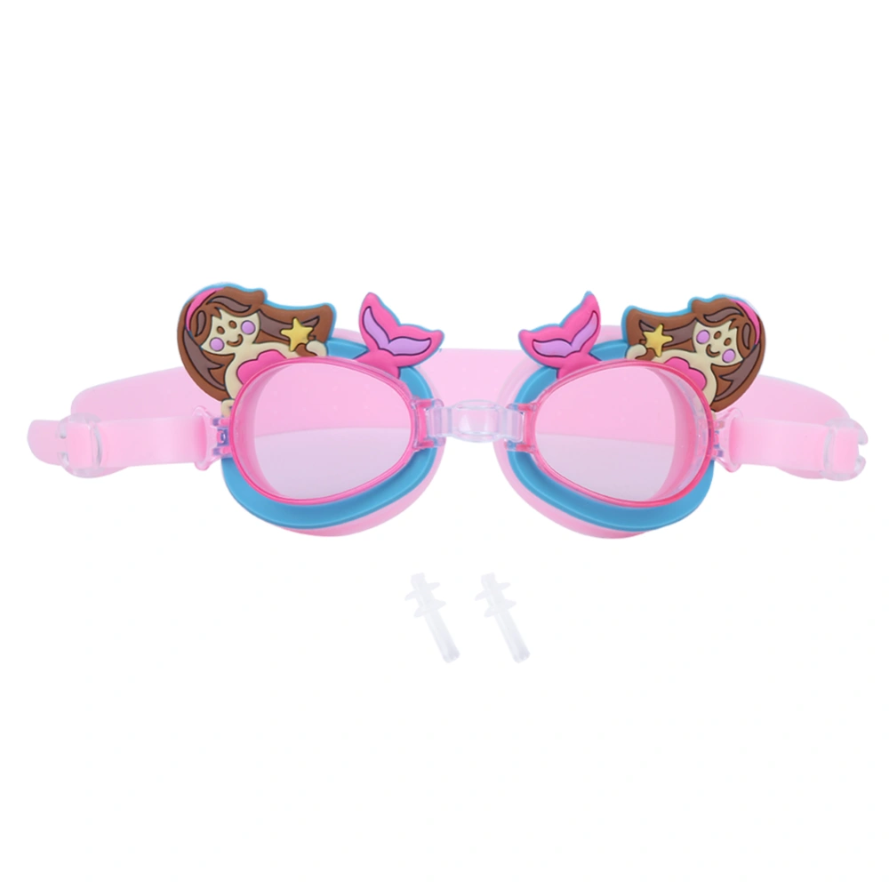 Children Waterproof Swimming Goggles Cute Cartoon Anti Fog Kid Swimming Glasses(Sea Maid )