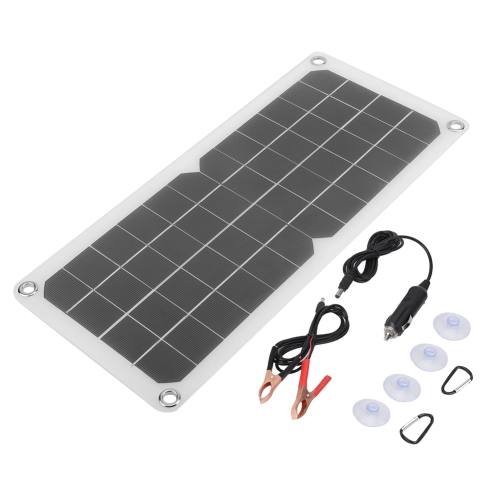 10W18V Car Flexible Solar Panel Charging 12V Battery Dual USB 5V Phone Charge Outer Hanging Backpack Charge