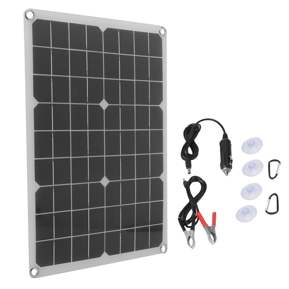 20W 30W Flexible Solar Power Car Battery Charging USB DC5521 Dual Output Solar Panel