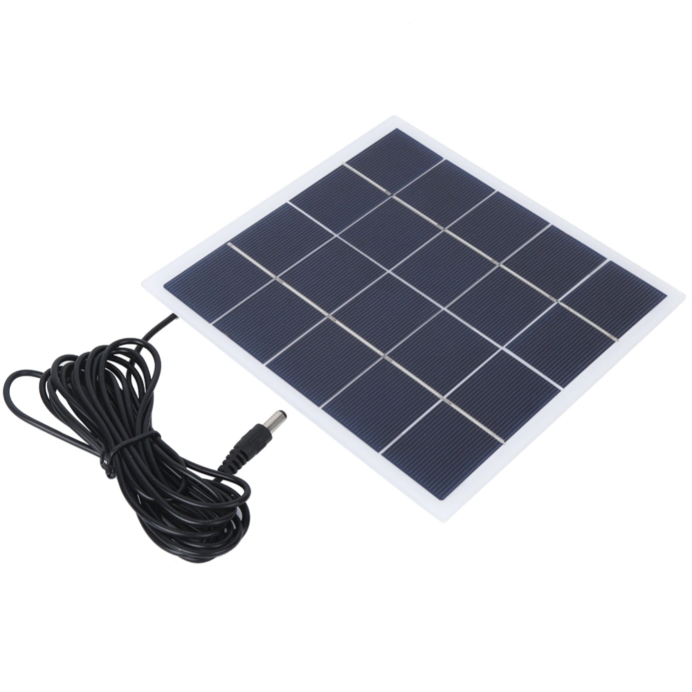 Outdoor Portable 4W 5V Polycrystal Solar Battery Panel Laminated Board with DC Interface Charging 3.7V Battery Garden Light