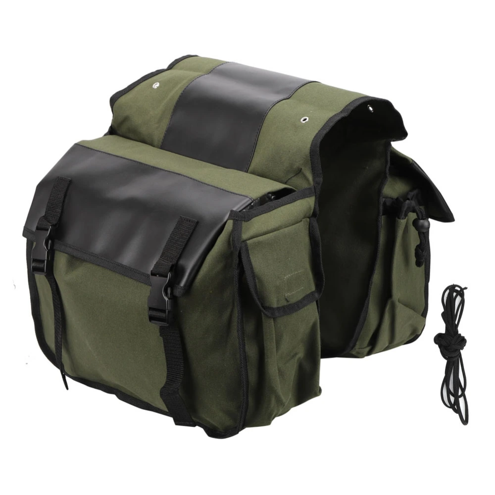 Bicycle Rear Seat Bag Pack Mountain Bike Trunk Luggage Storage Organizer Cycling AccessoryMilitary Green Free Size