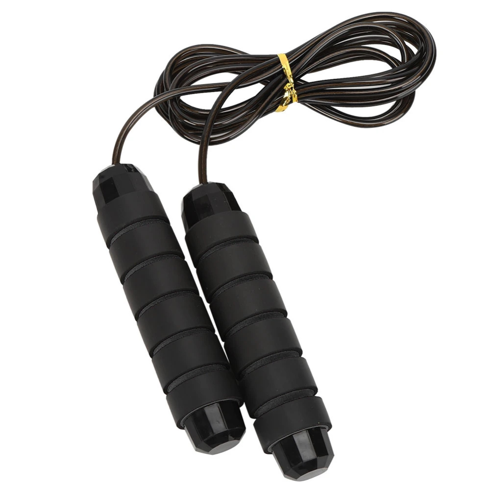 Unisex Adjustable Steel Wire Bearing Jumping Rope Fitness Tool Accessories for Adult ChildrenBlack