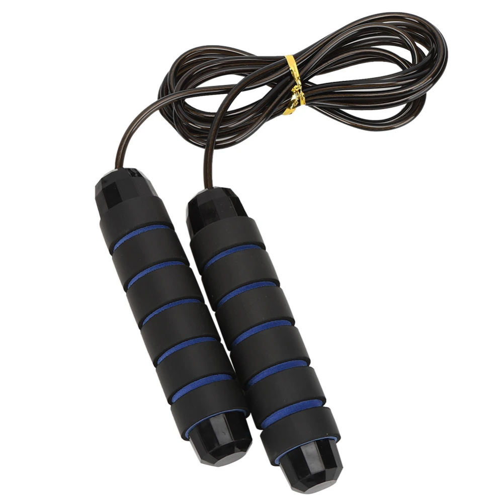 Unisex Adjustable Steel Wire Bearing Jumping Rope Fitness Tool Accessories for Adult Children(Blue Black )