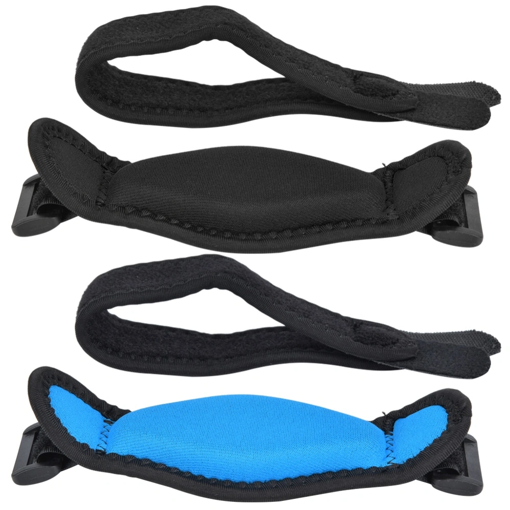 2Pcs Compression Elbow Guard Fixed Belt Protection Gear for Basketball Badminton Tennis Sport Black Blue