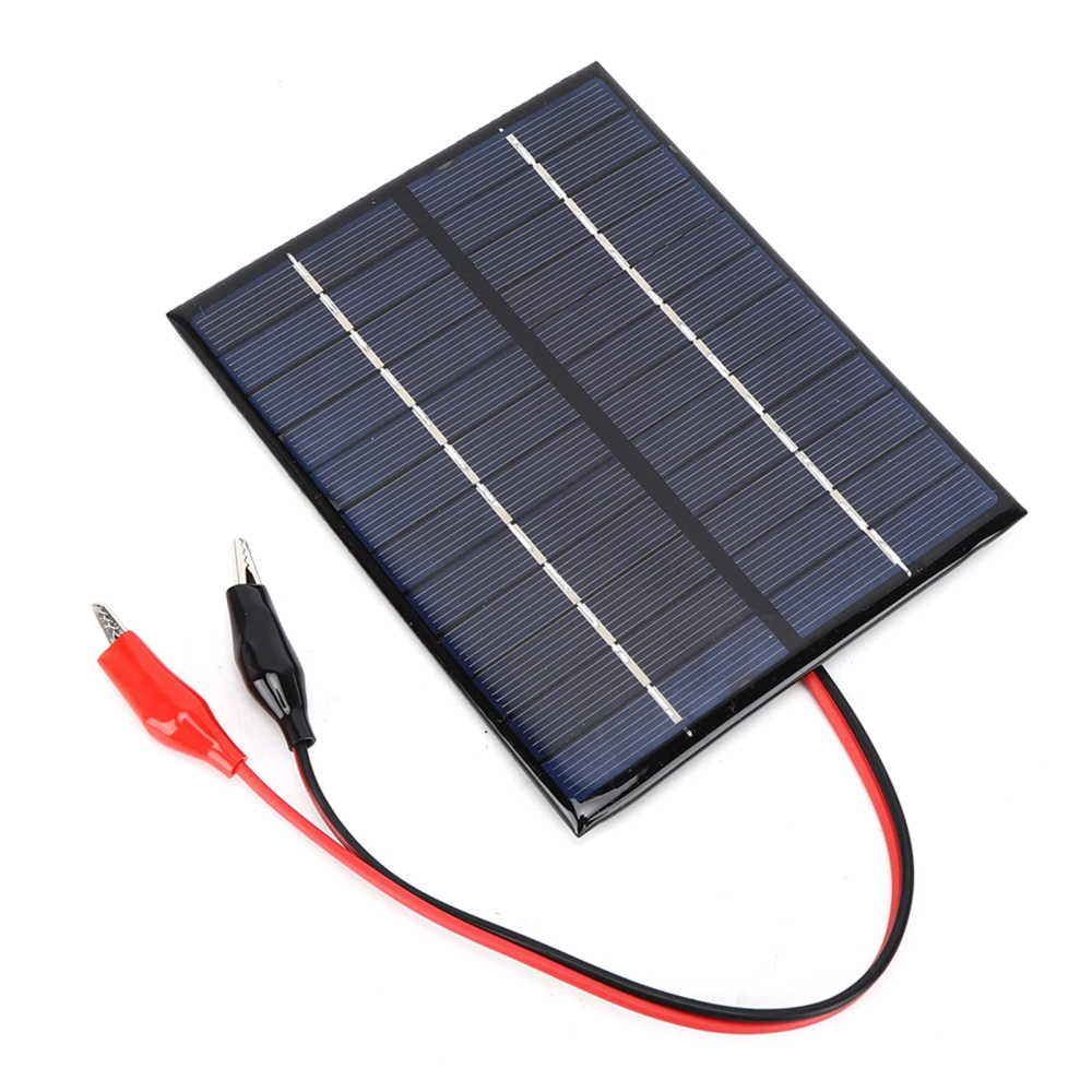 2W 12V Solar Panel Polycrystalline Silicon DIY Outdoor Portable Charger with Clip