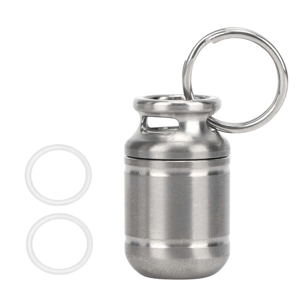 Portable Titanium Alloy Medicine Holder Waterproof Warehouse Mini Pill Storage BottleS