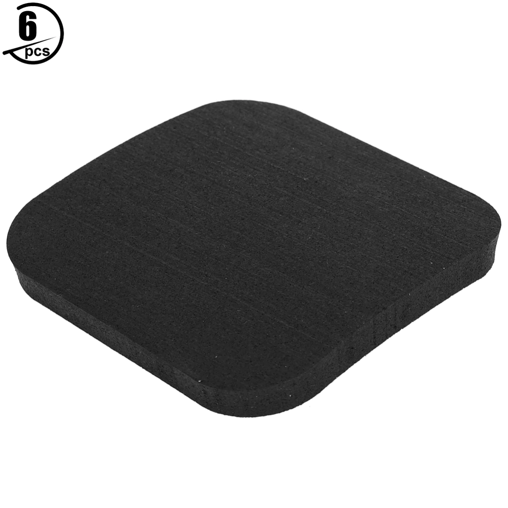 6PCS Thickened Rubber Pads Treadmill Shock Damping Color Spot Cushions for Home GymBlack