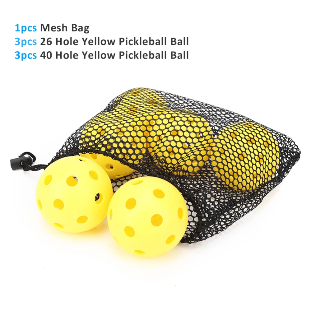 Environmental Protection PE Yellow High Bounce Pickleball Ball Sports Equipment Accessory