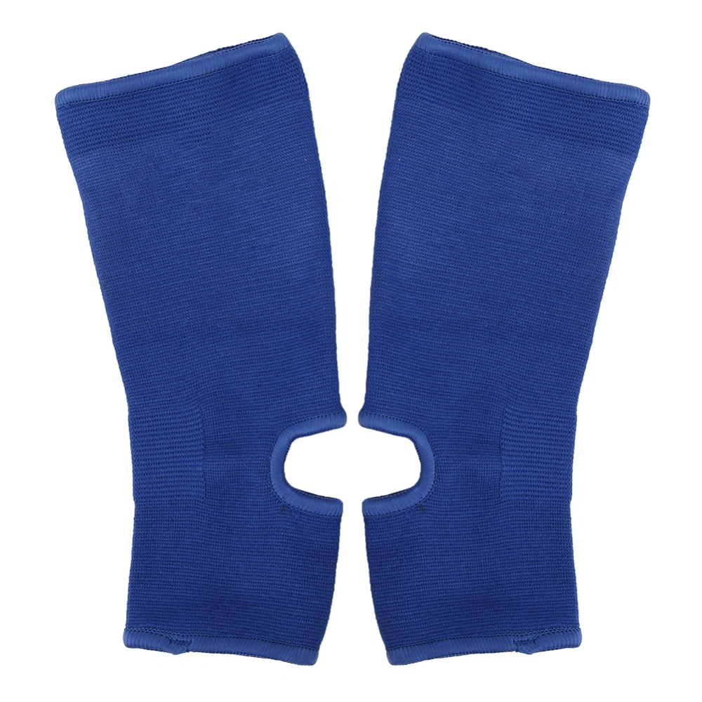 1Pair Sport Ankle Guard Pad Protective Gear for Sanda Muay Thai Boxing Karate Taekwondoblue L