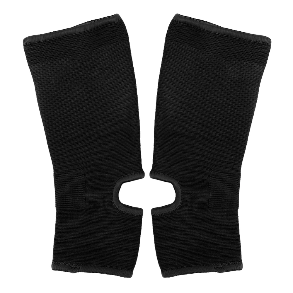 1Pair Sport Ankle Guard Pad Protective Gear for Sanda Muay Thai Boxing Karate Taekwondoblack L